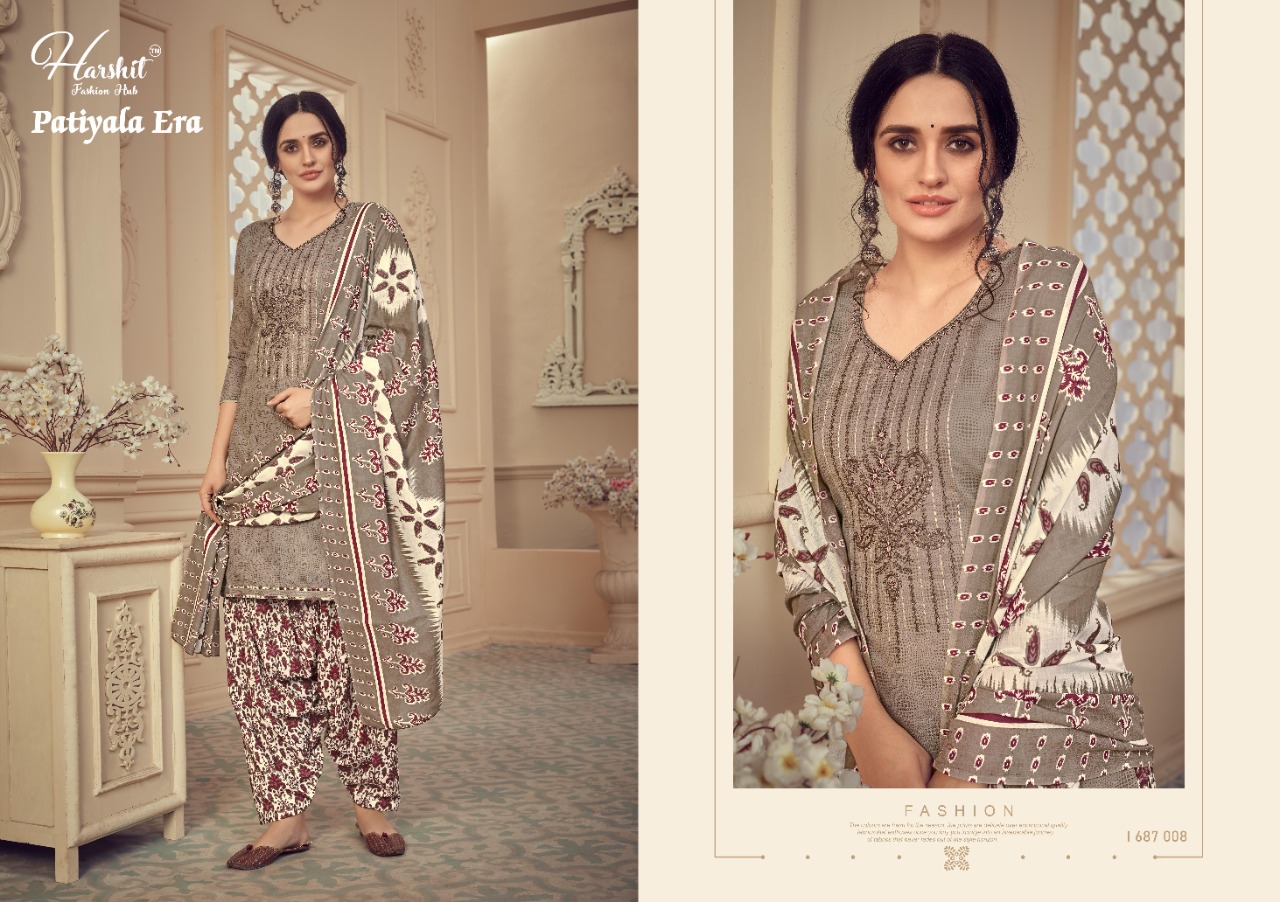 Harshit Presents Patiyala Era Cotton Dress Material Collection
