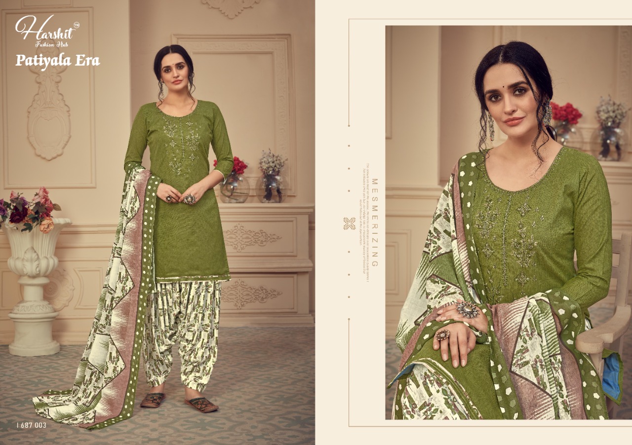 Harshit Presents Patiyala Era Cotton Dress Material Collection