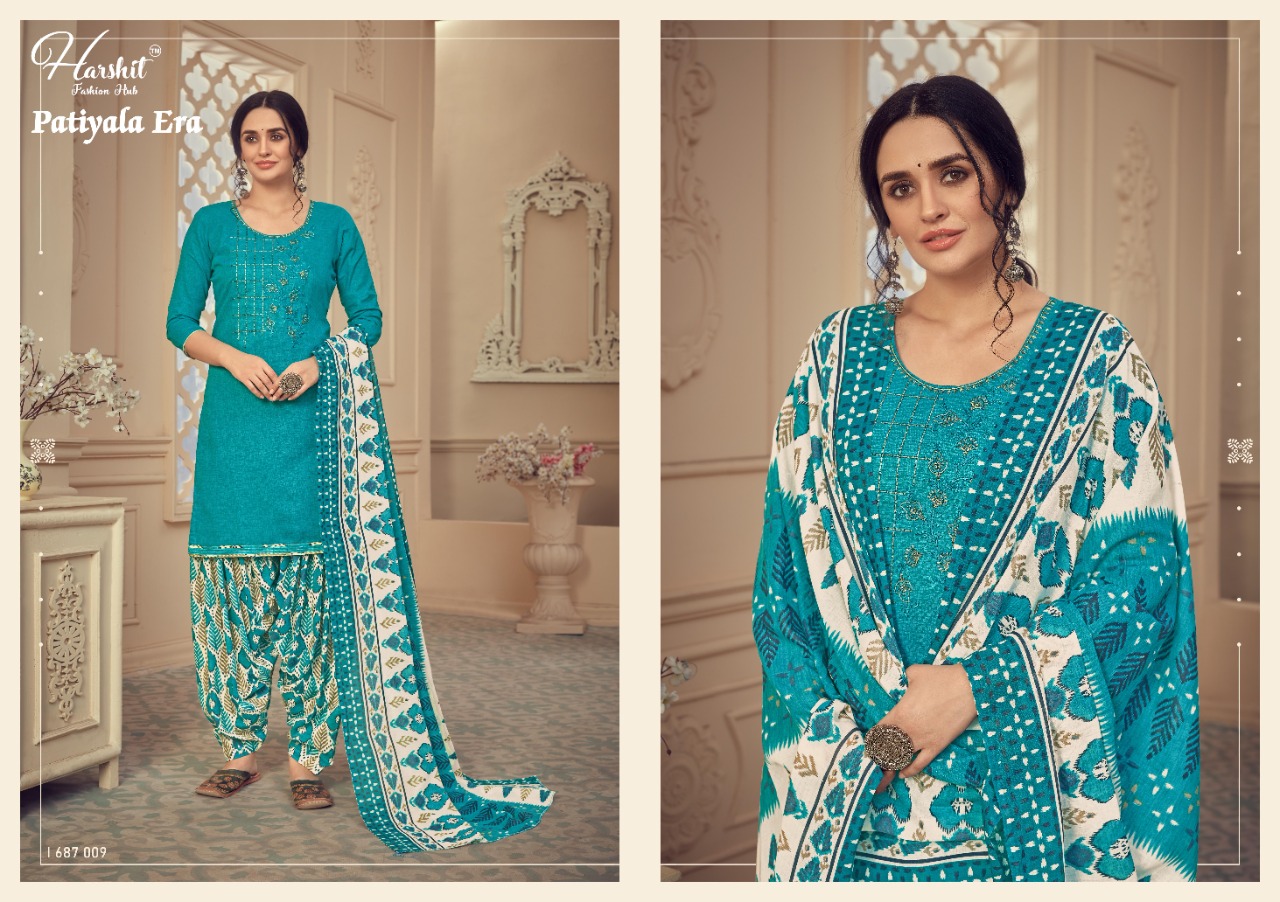 Harshit Presents Patiyala Era Cotton Dress Material Collection