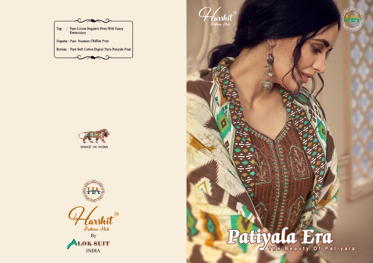 Harshit Presents Patiyala Era Cotton Dress Material Collection