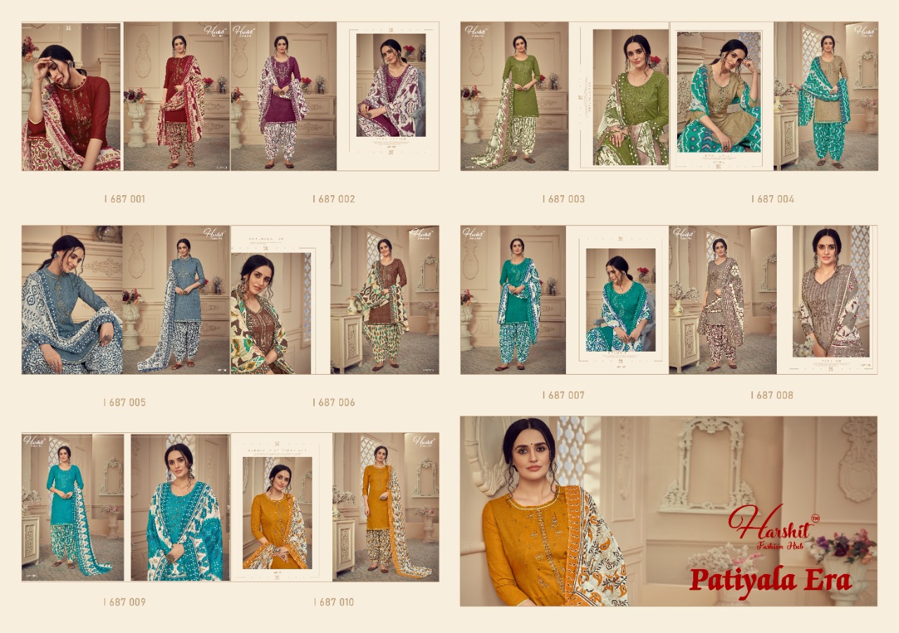 Harshit Presents Patiyala Era Cotton Dress Material Collection