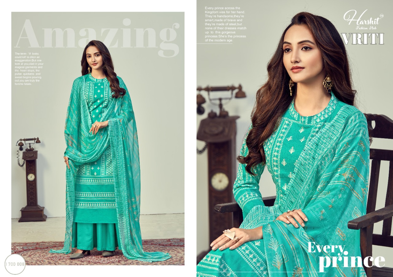 Harshit  Presents Vriti Digital Printed Dress Material