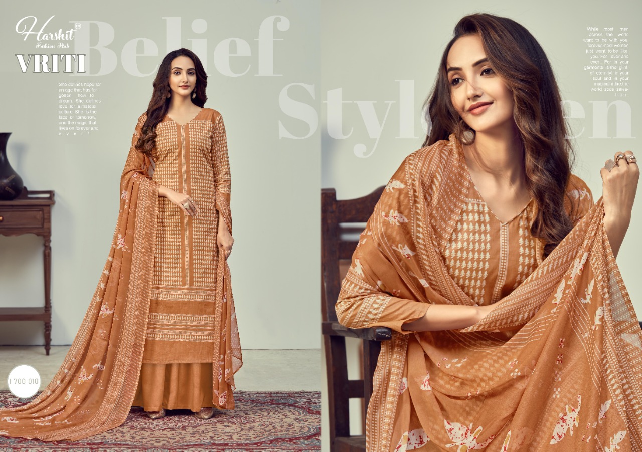 Harshit  Presents Vriti Digital Printed Dress Material