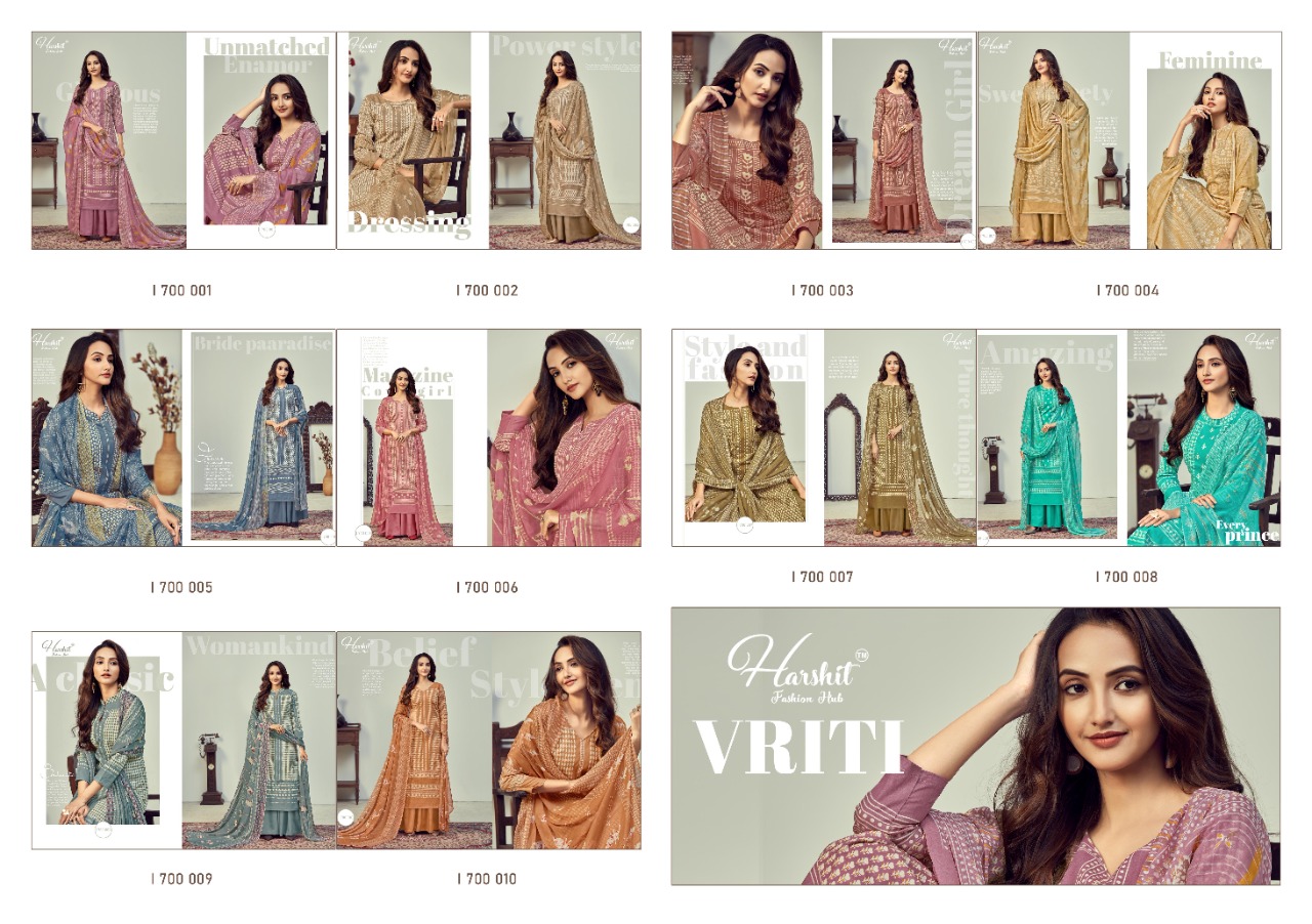Harshit  Presents Vriti Digital Printed Dress Material