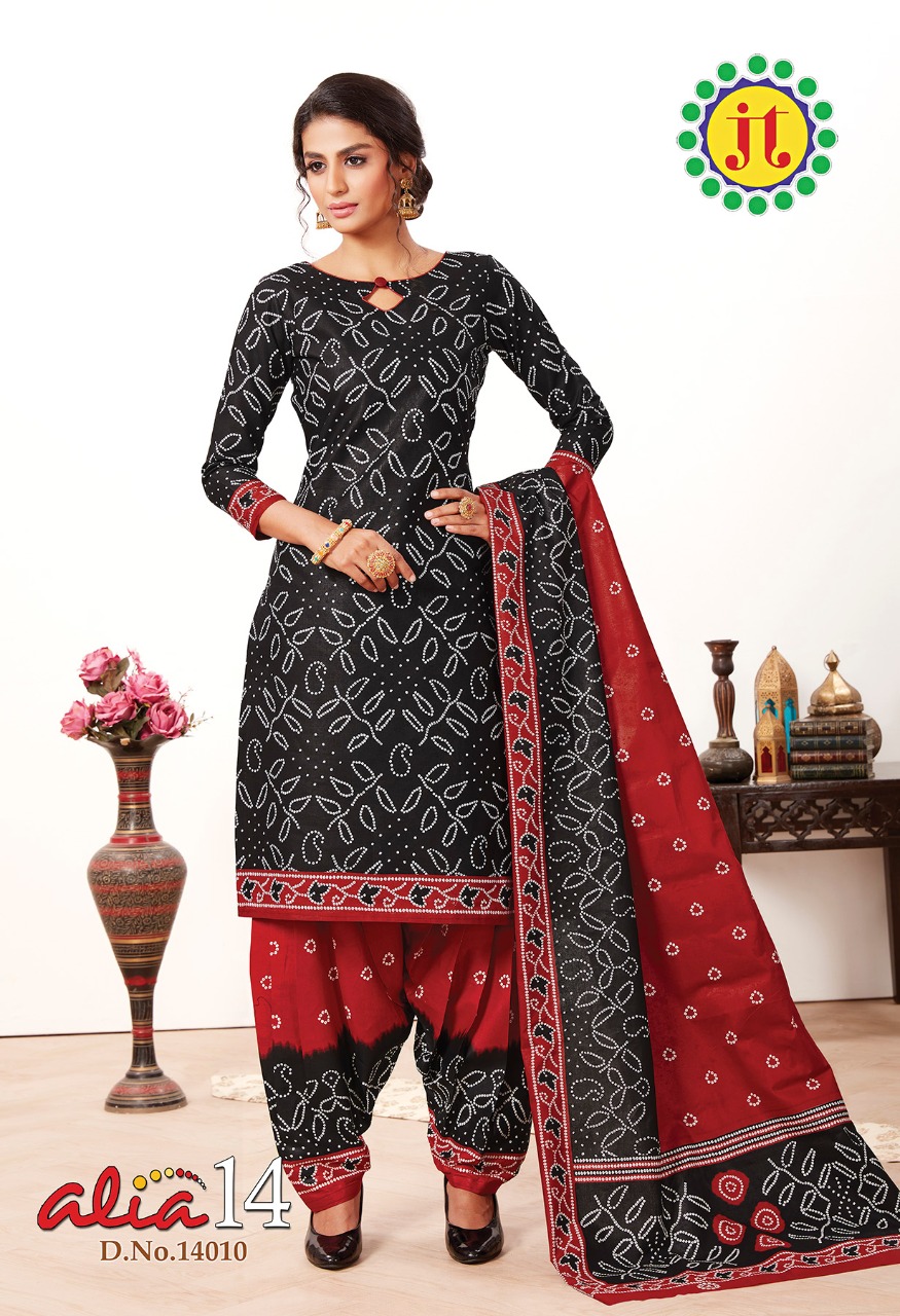 Jt Presents Alia Vol 14 Bandhani Printed Dress Collection