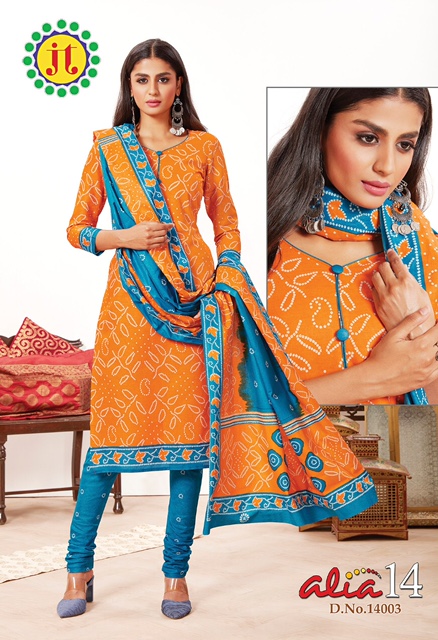 Jt Presents Alia Vol 14 Bandhani Printed Dress Collection