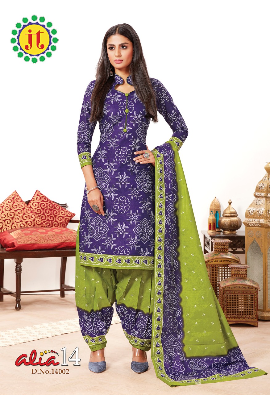 Jt Presents Alia Vol 14 Bandhani Printed Dress Collection