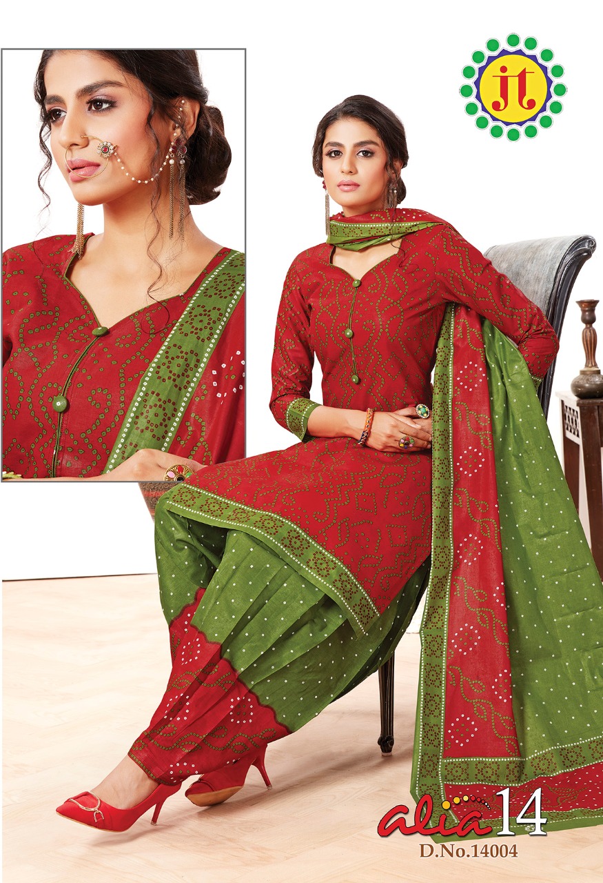 Jt Presents Alia Vol 14 Bandhani Printed Dress Collection