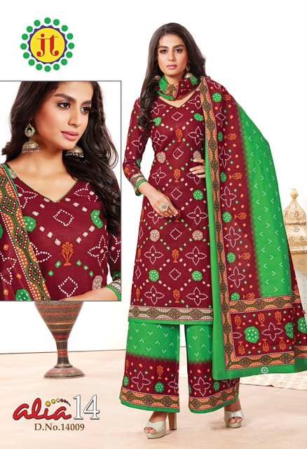 Jt Presents Alia Vol 14 Bandhani Printed Dress Collection