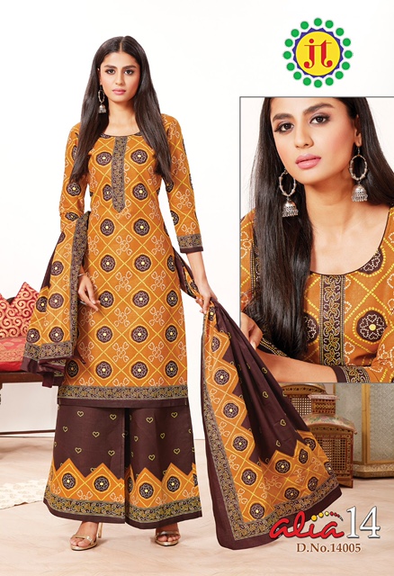 Jt Presents Alia Vol 14 Bandhani Printed Dress Collection
