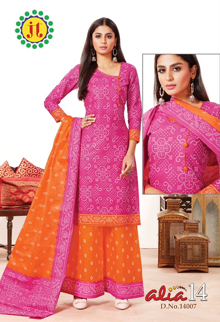 Jt Presents Alia Vol 14 Bandhani Printed Dress Collection