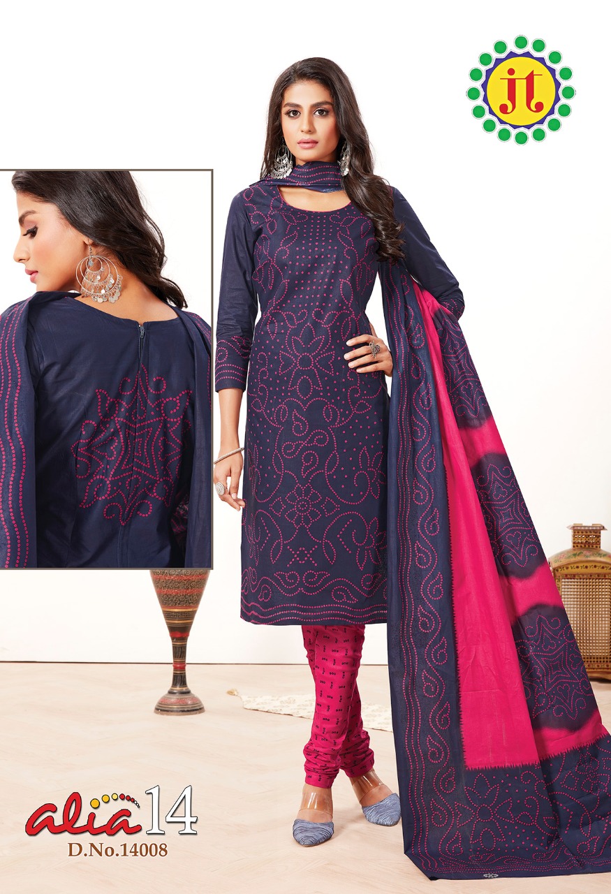 Jt Presents Alia Vol 14 Bandhani Printed Dress Collection
