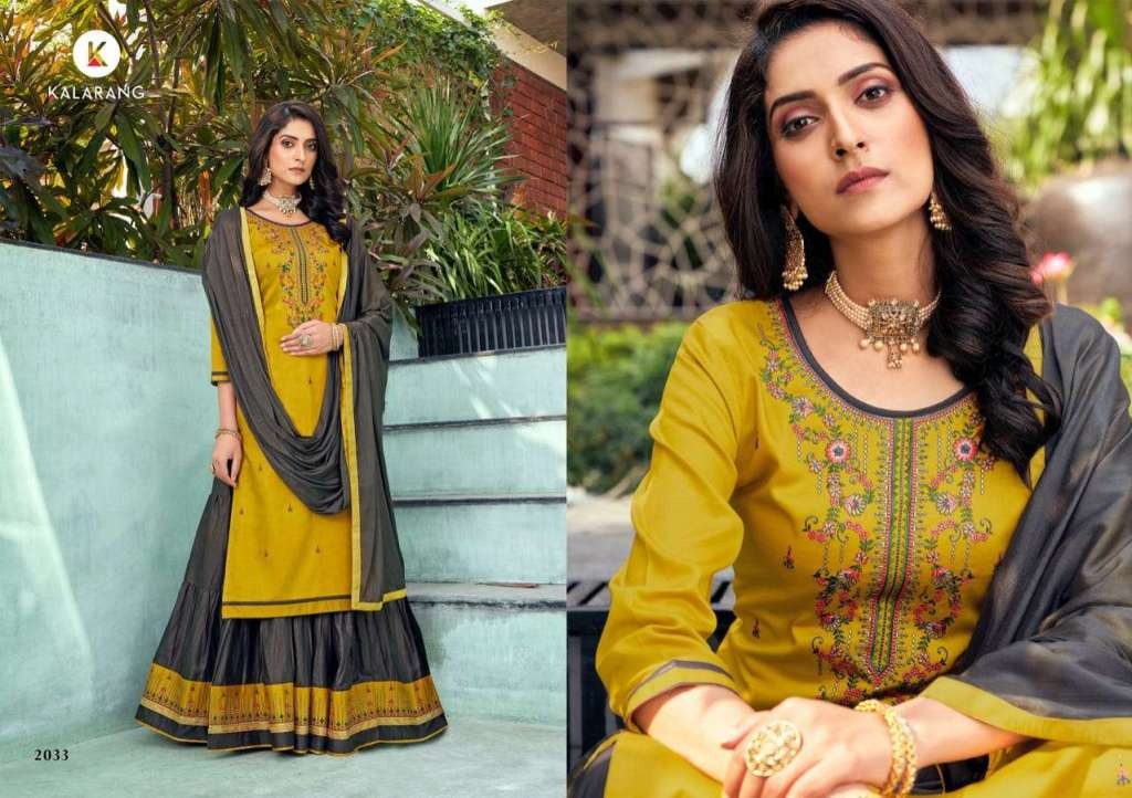 Kalarang Presents Blossom 15 Designer Dress Material Collection