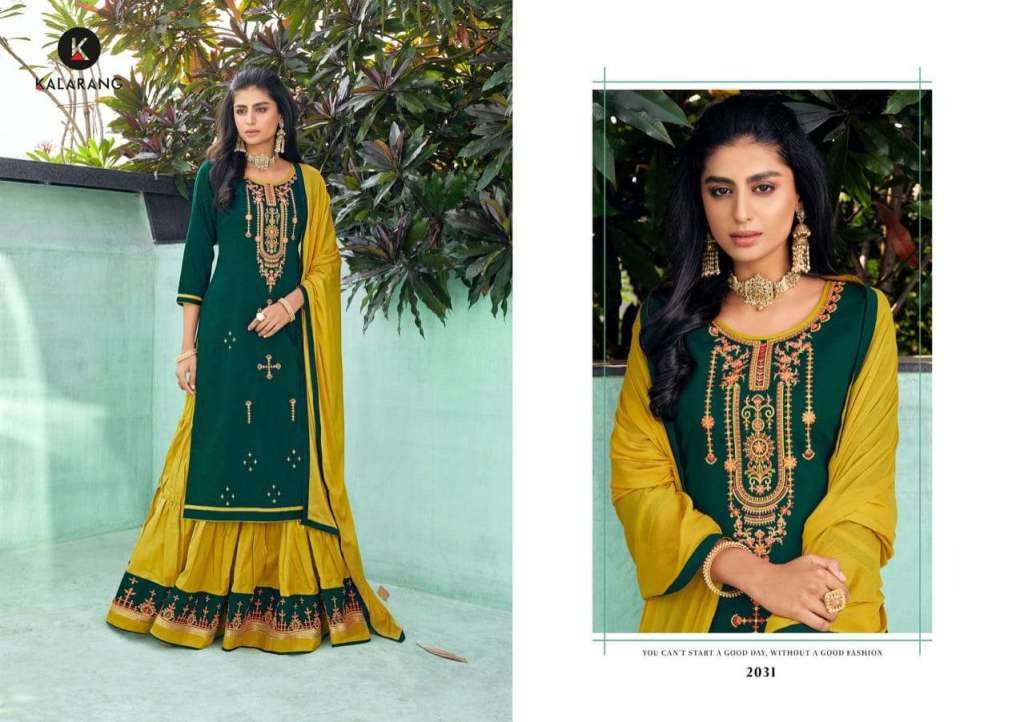Kalarang Presents Blossom 15 Designer Dress Material Collection