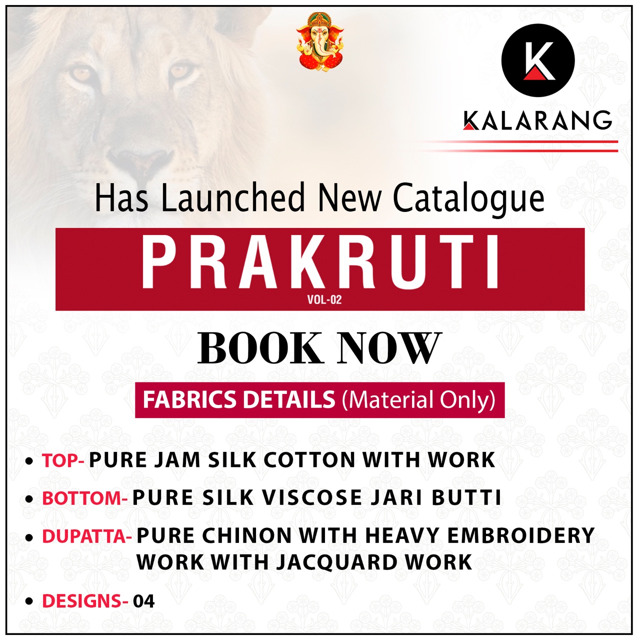 Kalarang Presents Prakruti Vol 2  Designer Dress Material