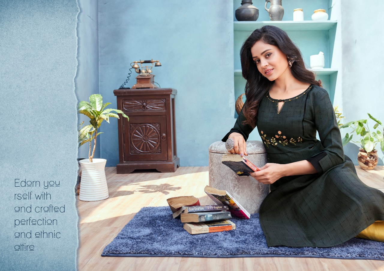 Kalaroop Launching Emli Designer Wholesale Kurtis With Bottom