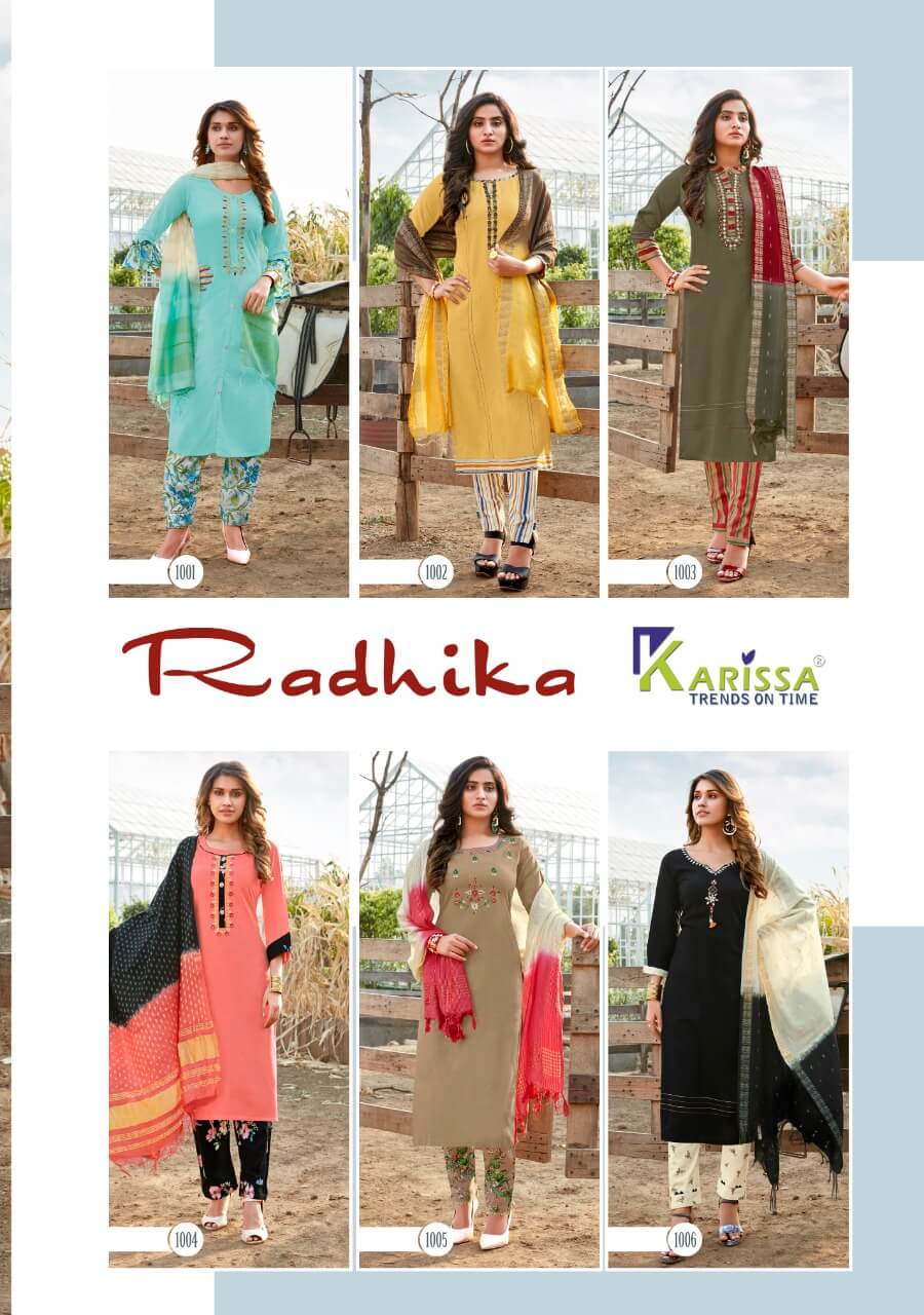 Karissa Presents Radhika  Fancy Rayon Readymade Collection