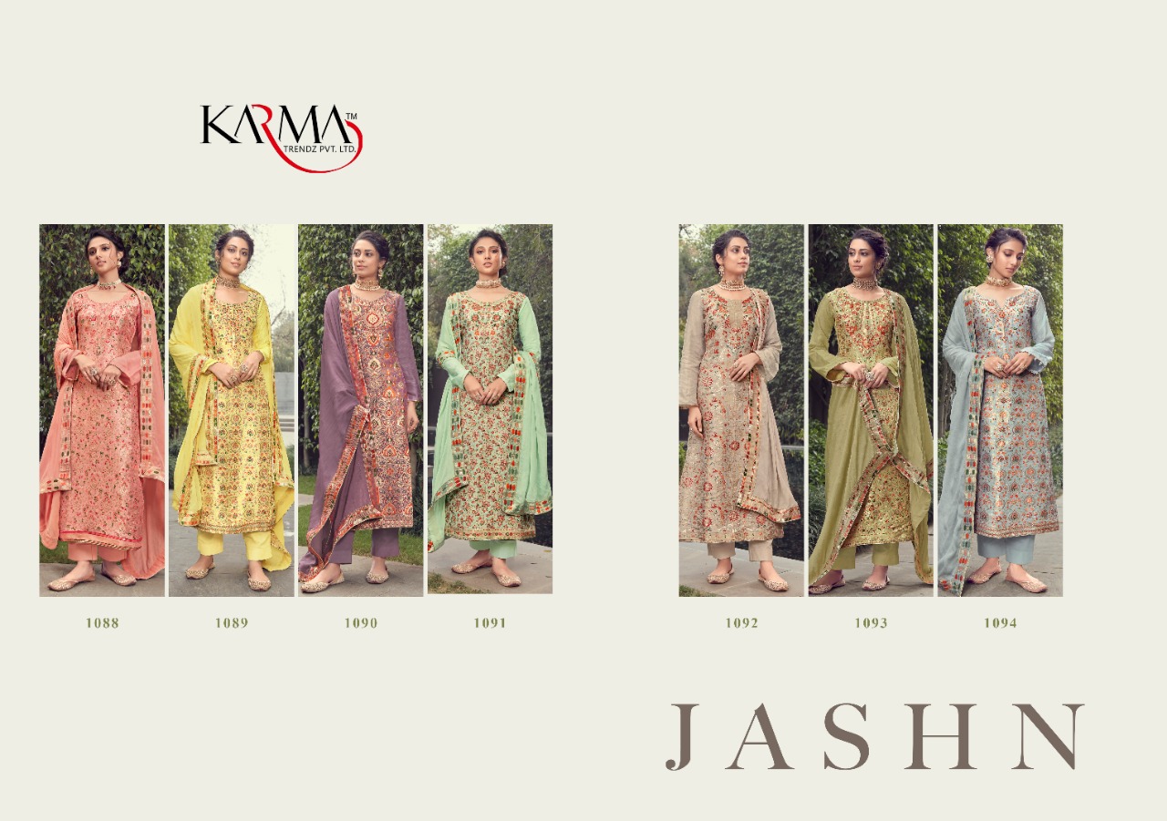 Karma Presents Jashn Series 1088 Designer Salwar Suits Collection