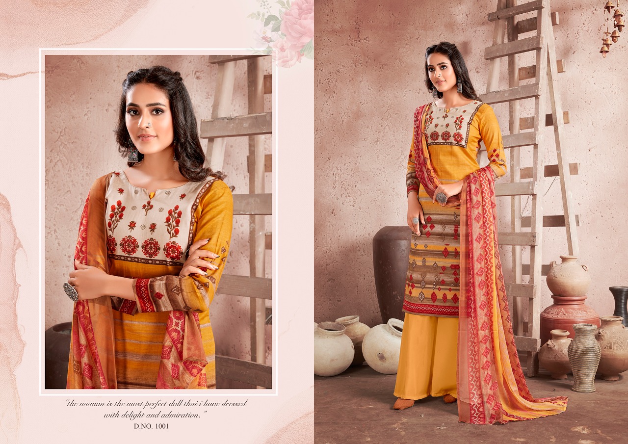 Kesariya Presents  Heena Casual Wear Dress Material