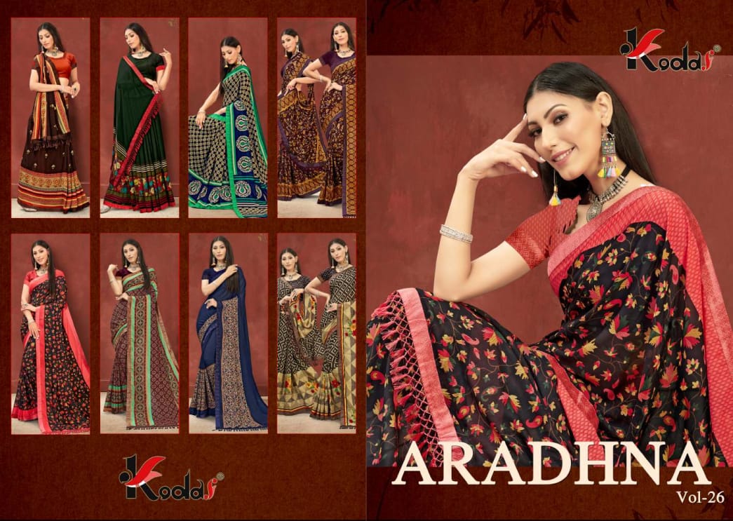 Kodas Presents Aradhna Vol 26  Printed Sarees Collection