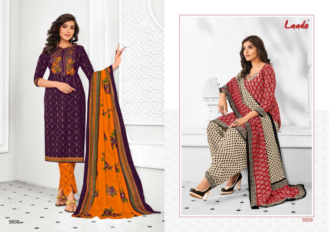 Laado Vol 56 Casual Wear Cotton Dress Material Collection