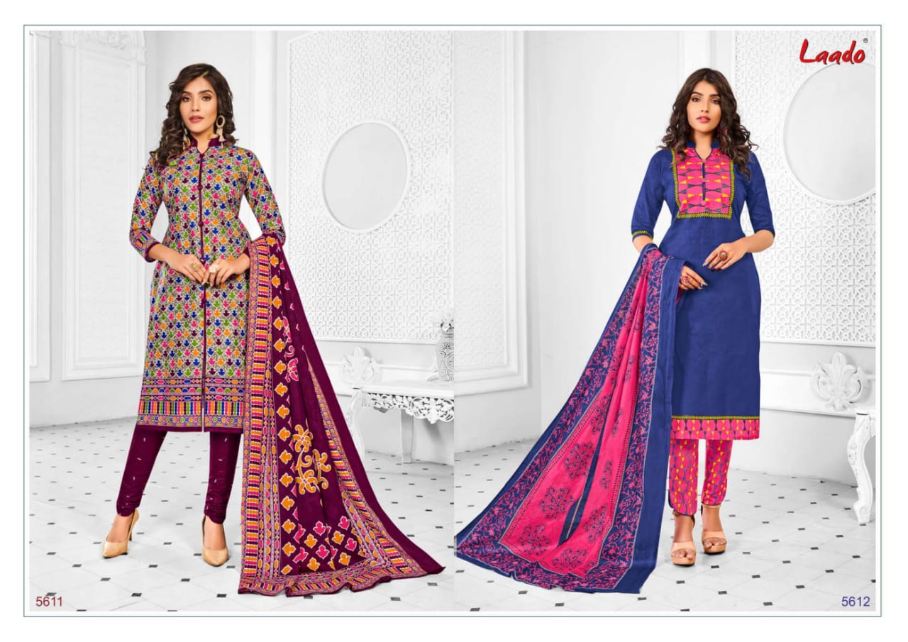 Laado Vol 56 Casual Wear Cotton Dress Material Collection