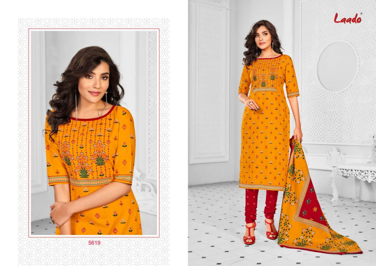 Laado Vol 56 Casual Wear Cotton Dress Material Collection