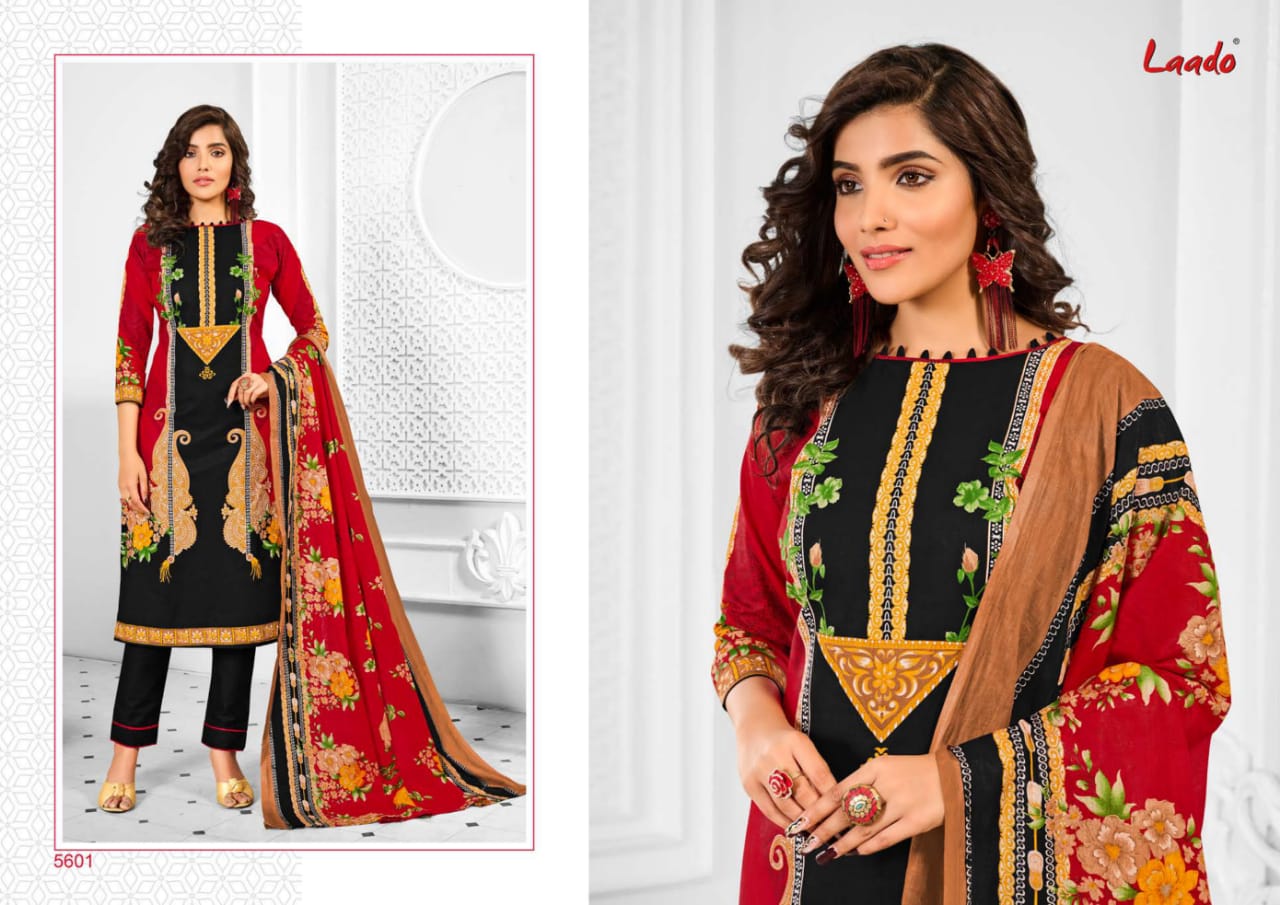 Laado Vol 56 Casual Wear Cotton Dress Material Collection