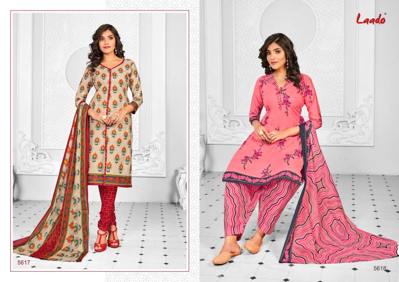 Laado Vol 56 Casual Wear Cotton Dress Material Collection