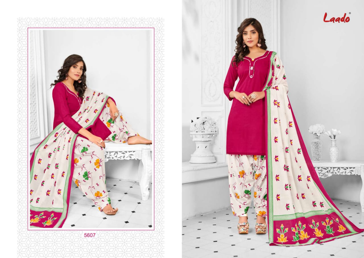 Laado Vol 56 Casual Wear Cotton Dress Material Collection