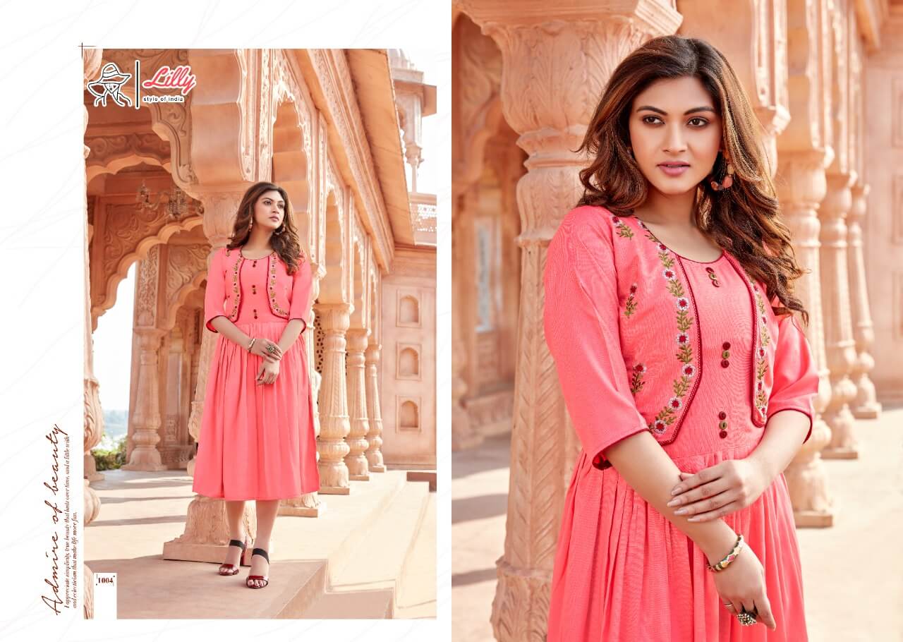 Lilly Presents Ghoomer Cotton Embroidery Fancy Kurti Collection