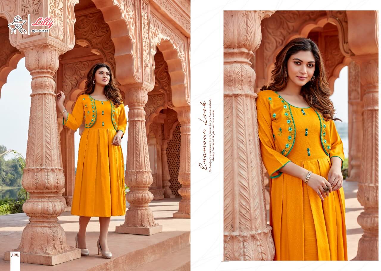 Lilly Presents Ghoomer Cotton Embroidery Fancy Kurti Collection