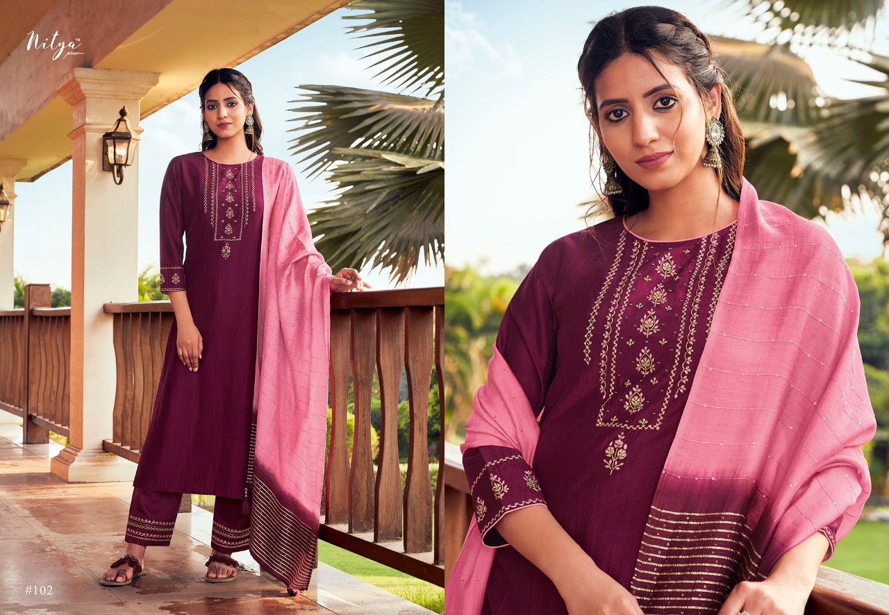 Lt Nitya Presents Maaisa Designer Dress Material