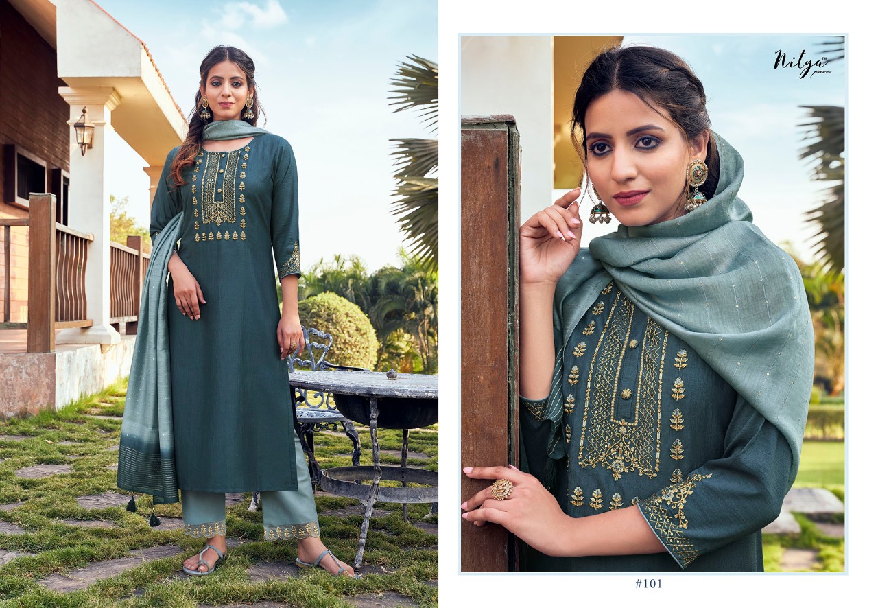 Lt Nitya Presents Maaisa Designer Dress Material