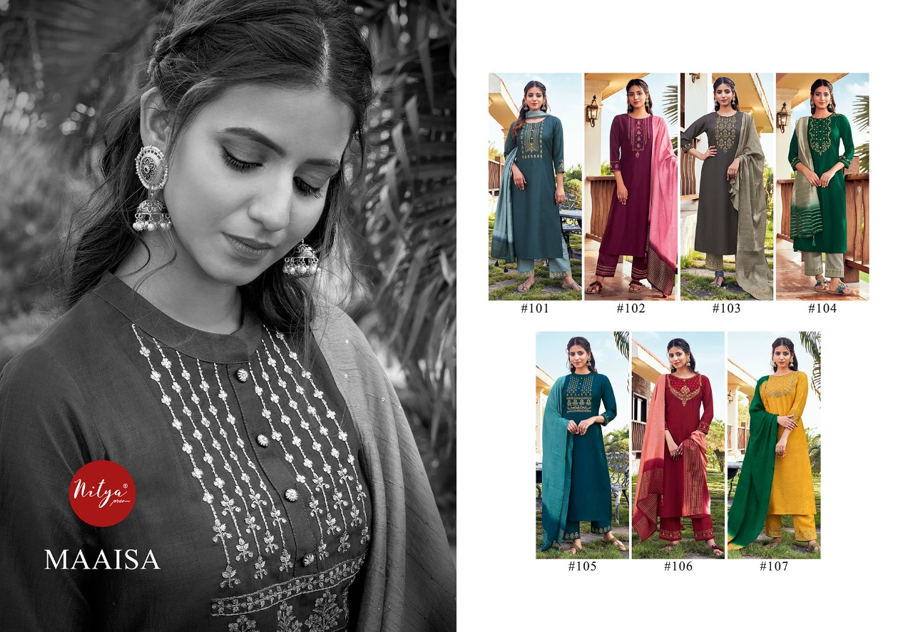 Lt Nitya Presents Maaisa Designer Dress Material