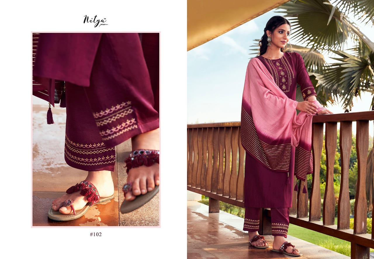 Lt Nitya Presents Maaisa Designer Dress Material