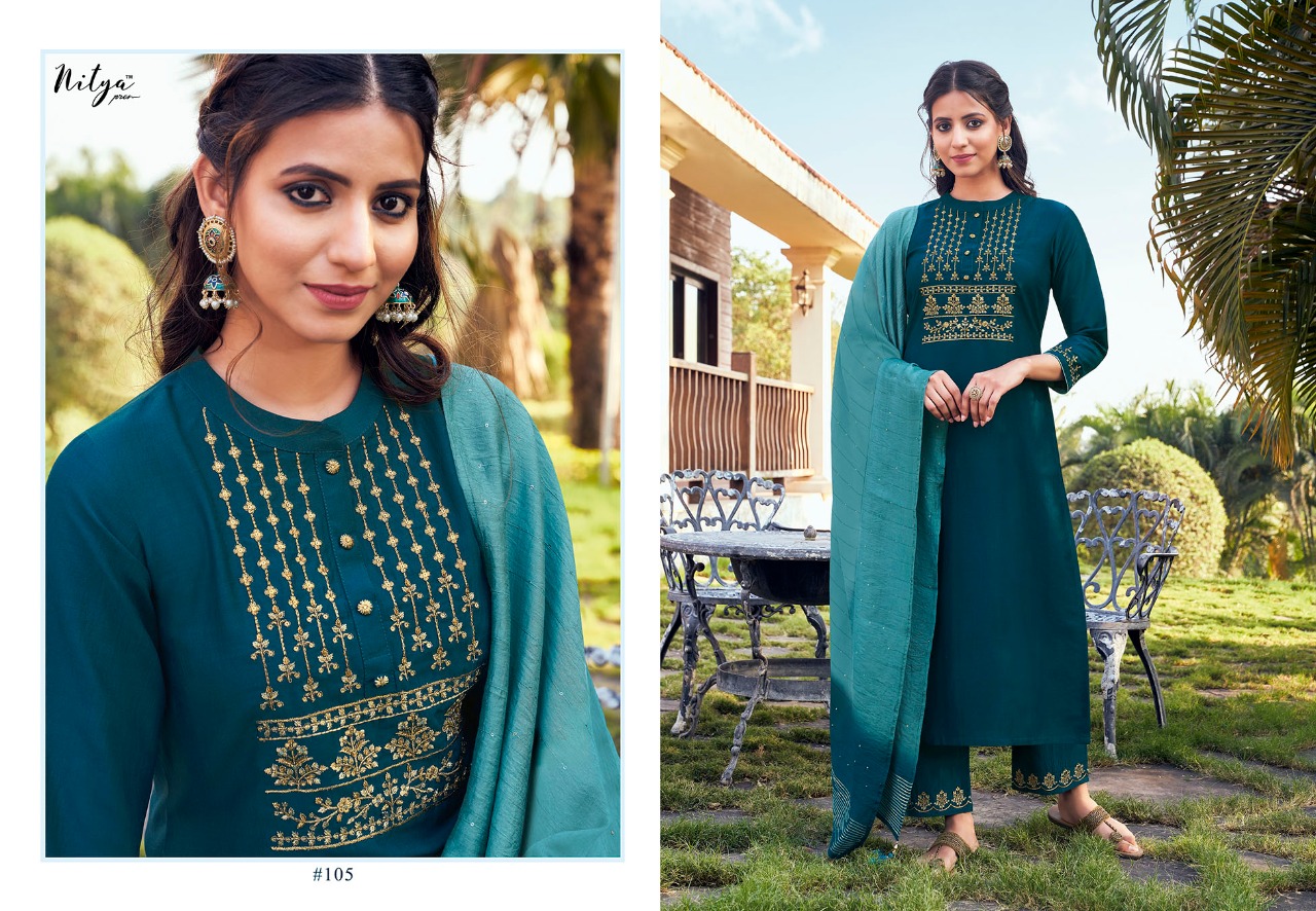 Lt Nitya Presents Maaisa Designer Dress Material