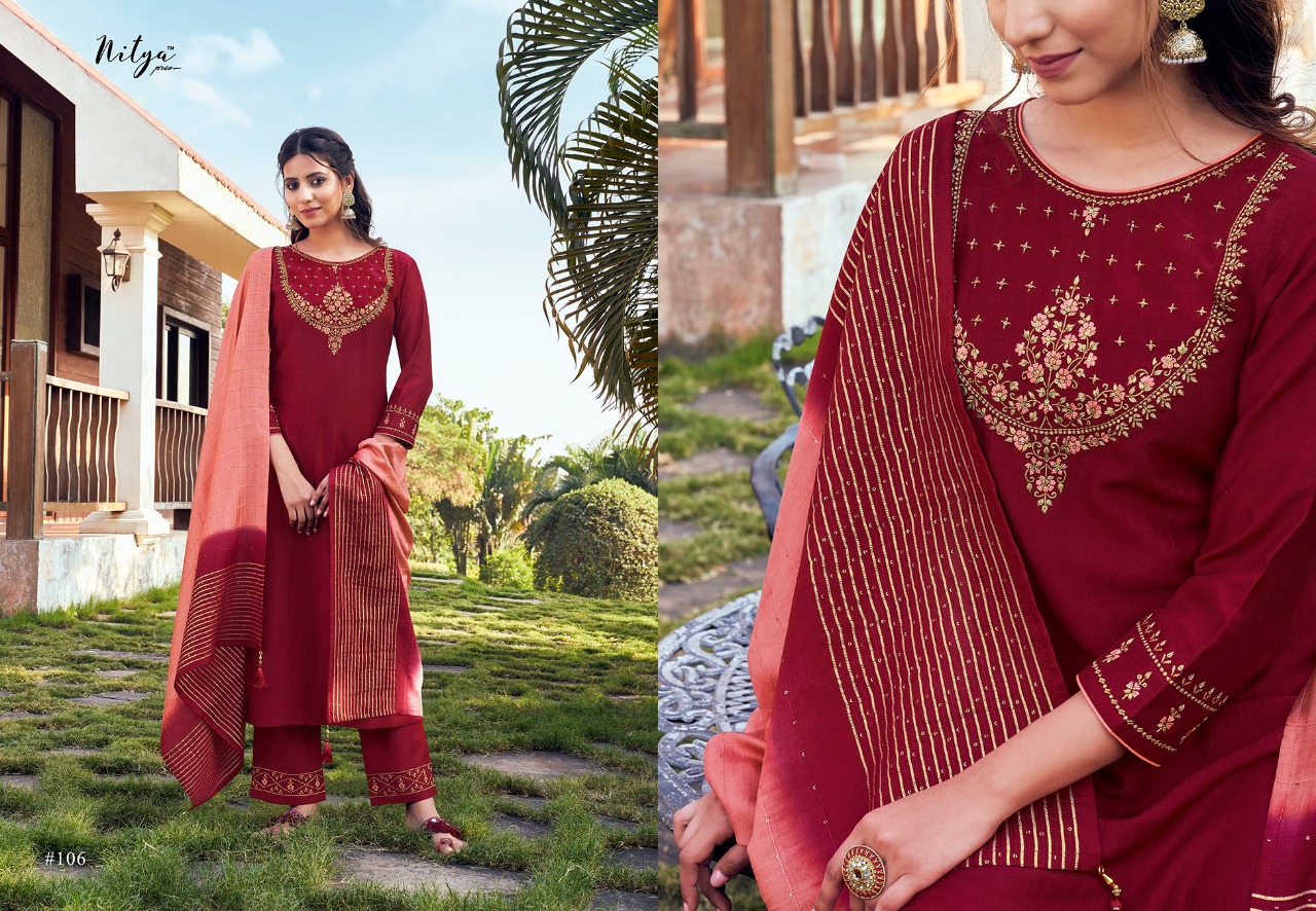 Lt Nitya Presents Maaisa Designer Dress Material