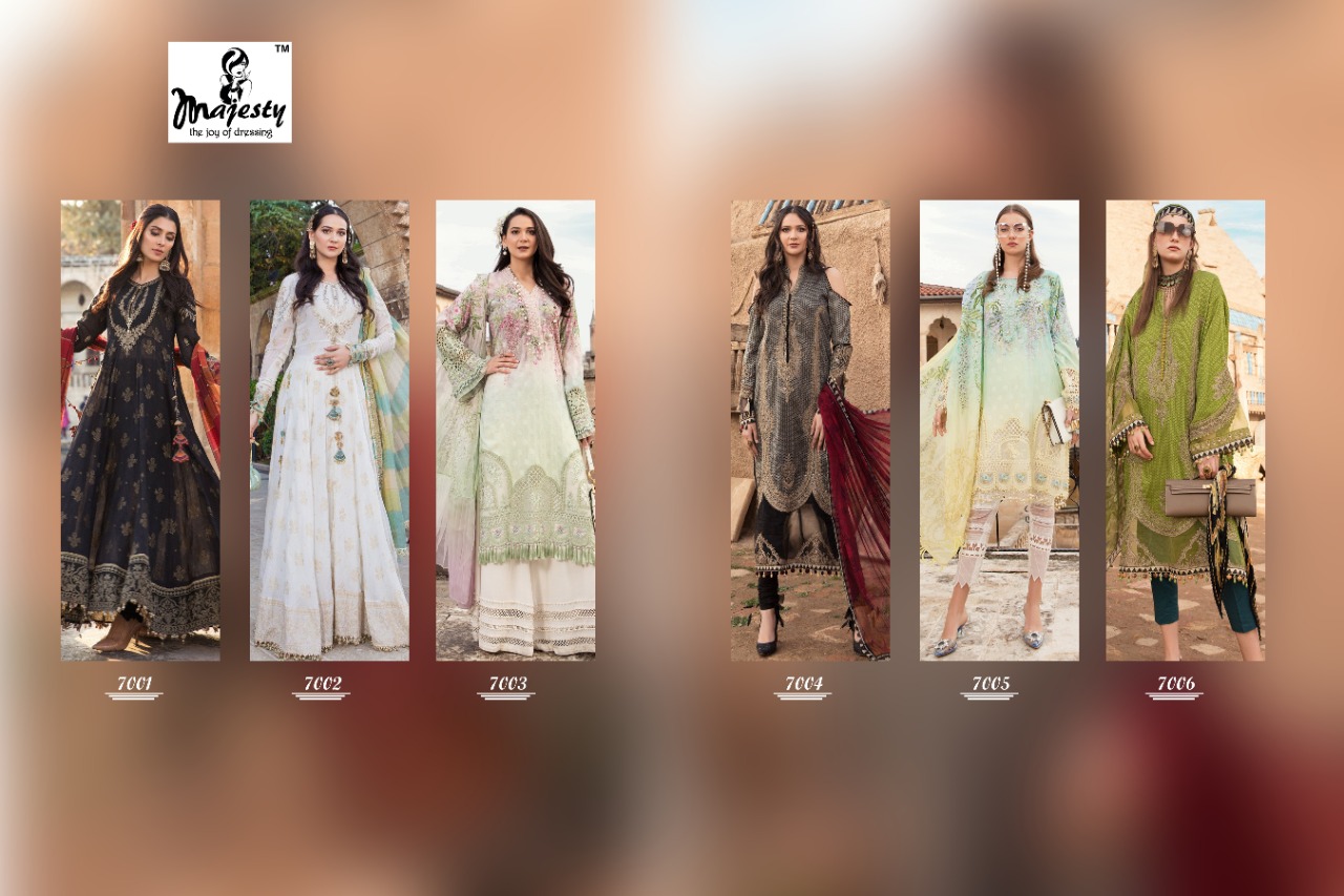 Majesty Maria B Lawn Vol7 Pakistani Salwar Suits Collection