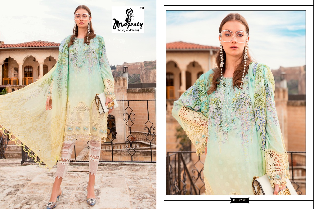 Majesty Maria B Lawn Vol7 Pakistani Salwar Suits Collection