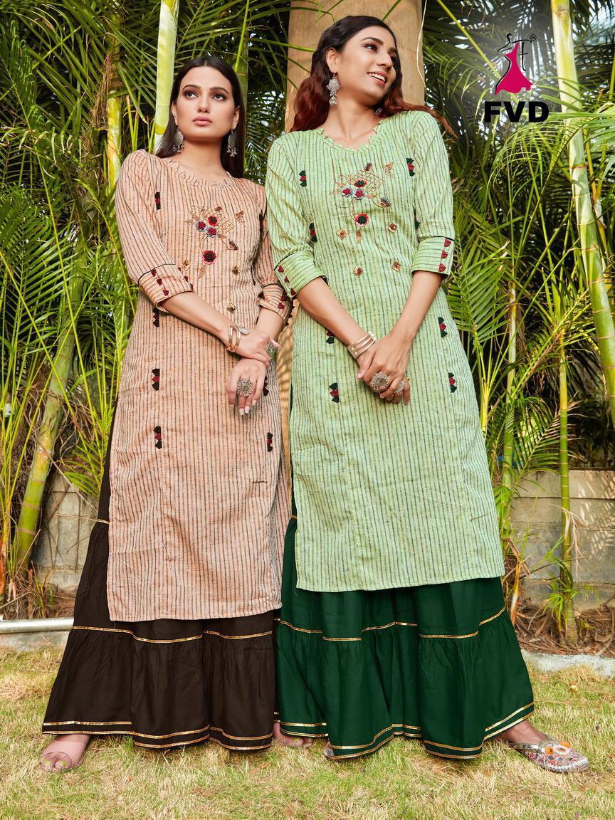 New Launched Fvd  By City Girl Vol 1 Designer Kurti With Sharara