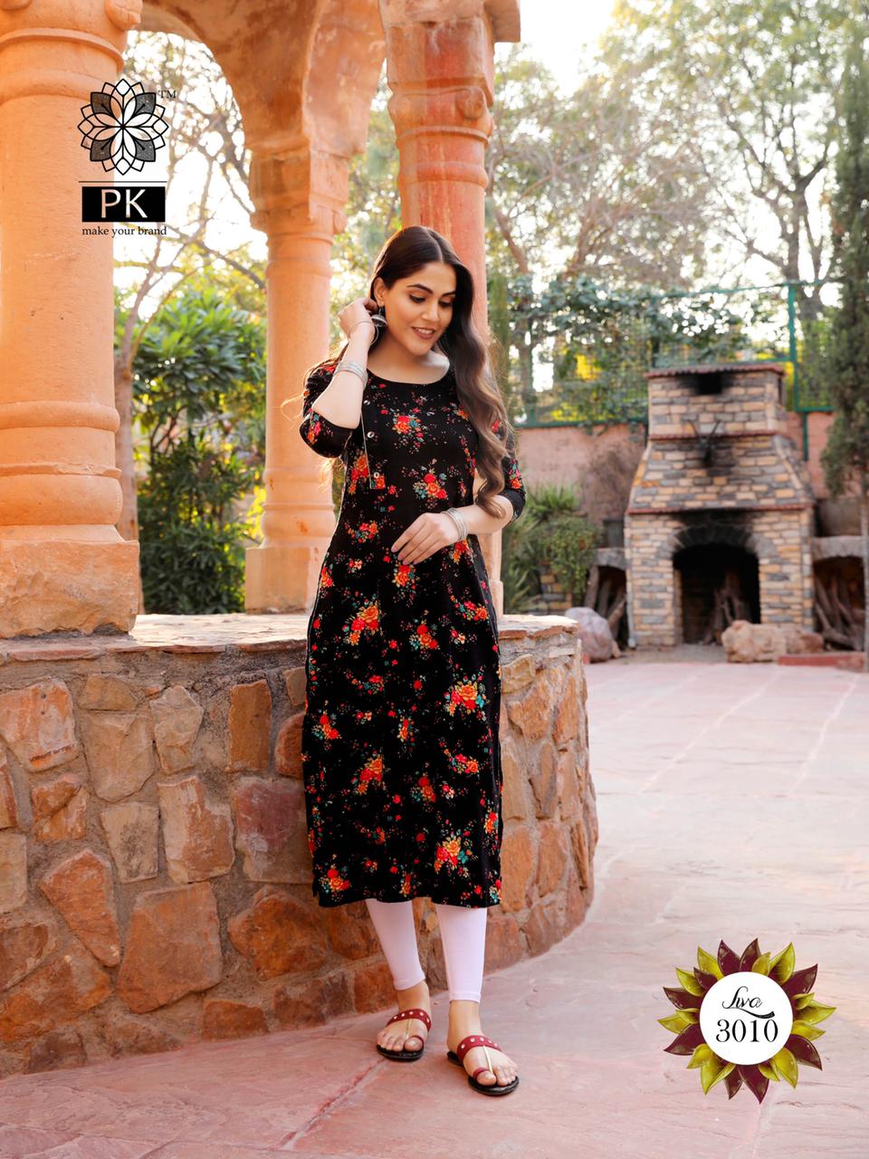 Pk Presents Liva  Vol 3 Casual Wear Printed Kurti Collection