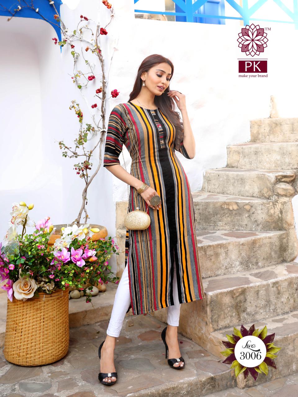 Pk Presents Liva  Vol 3 Casual Wear Printed Kurti Collection