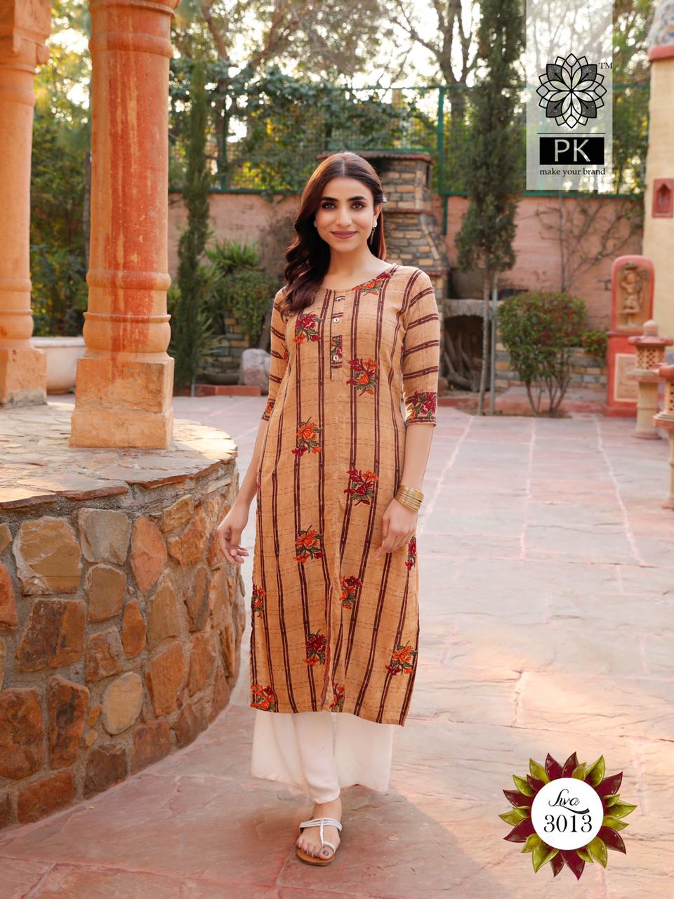 Pk Presents Liva  Vol 3 Casual Wear Printed Kurti Collection