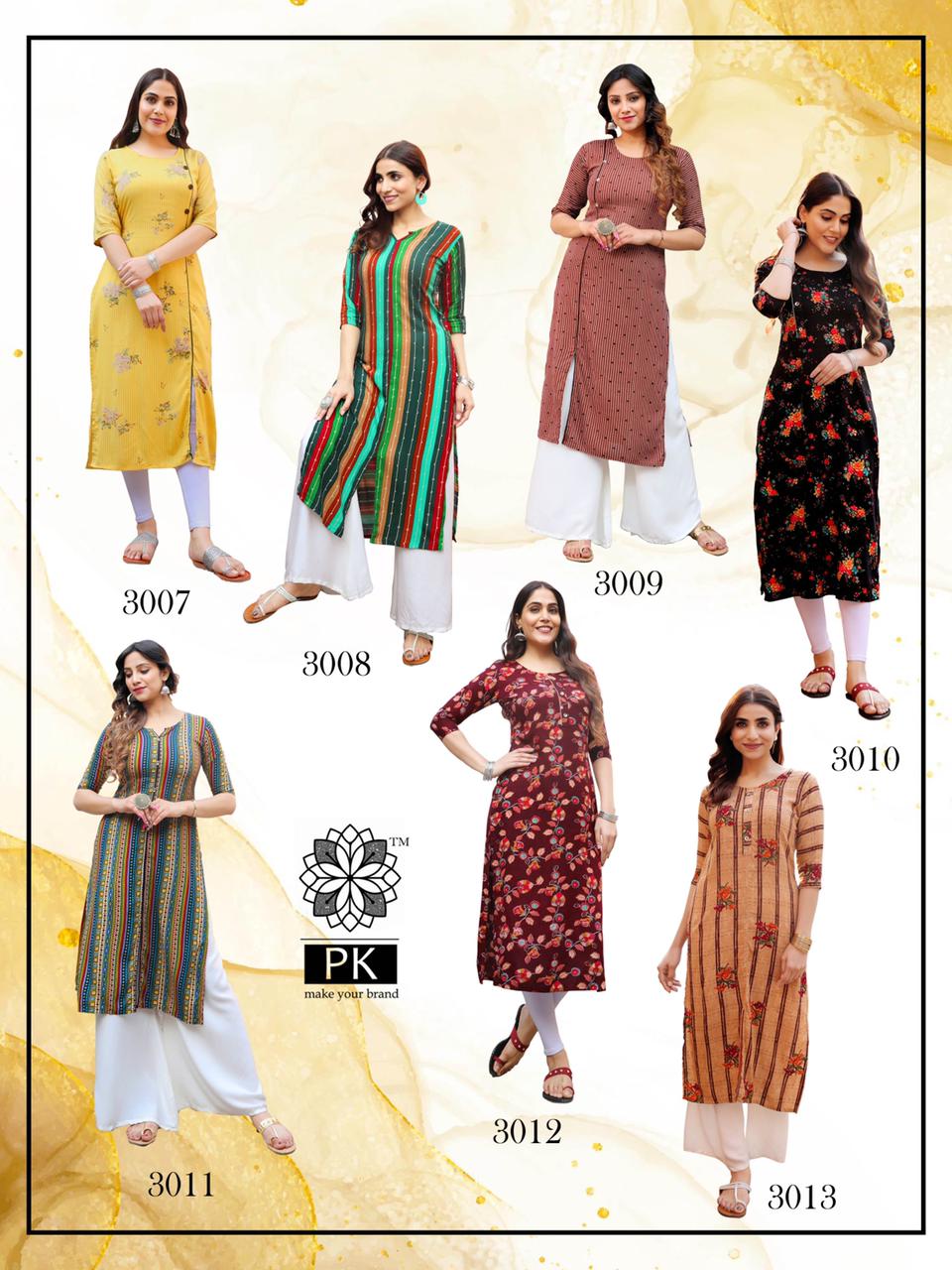 Pk Presents Liva  Vol 3 Casual Wear Printed Kurti Collection