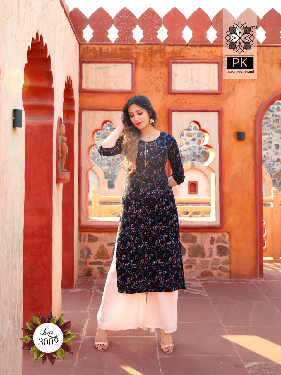 Pk Presents Liva  Vol 3 Casual Wear Printed Kurti Collection
