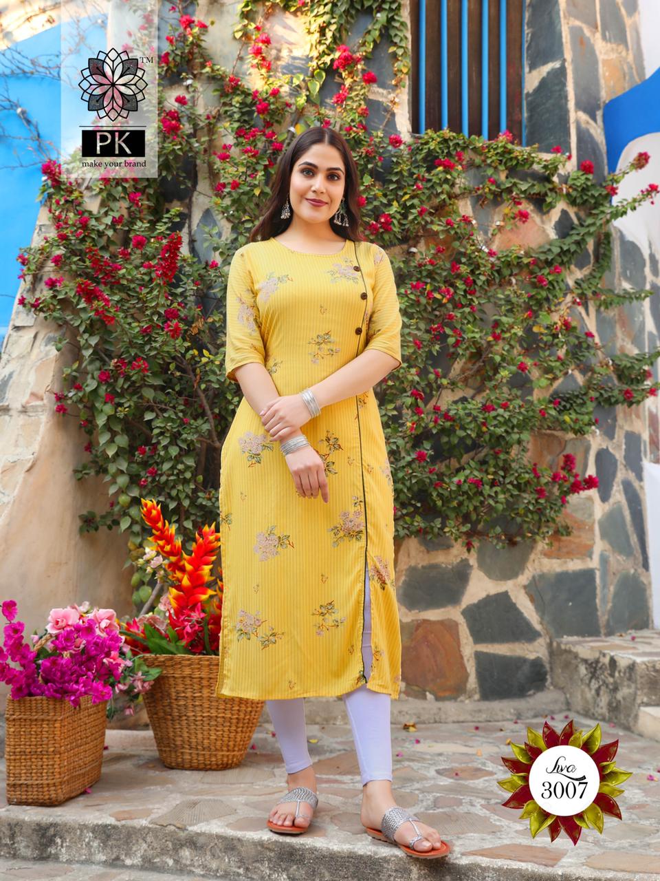 Pk Presents Liva  Vol 3 Casual Wear Printed Kurti Collection