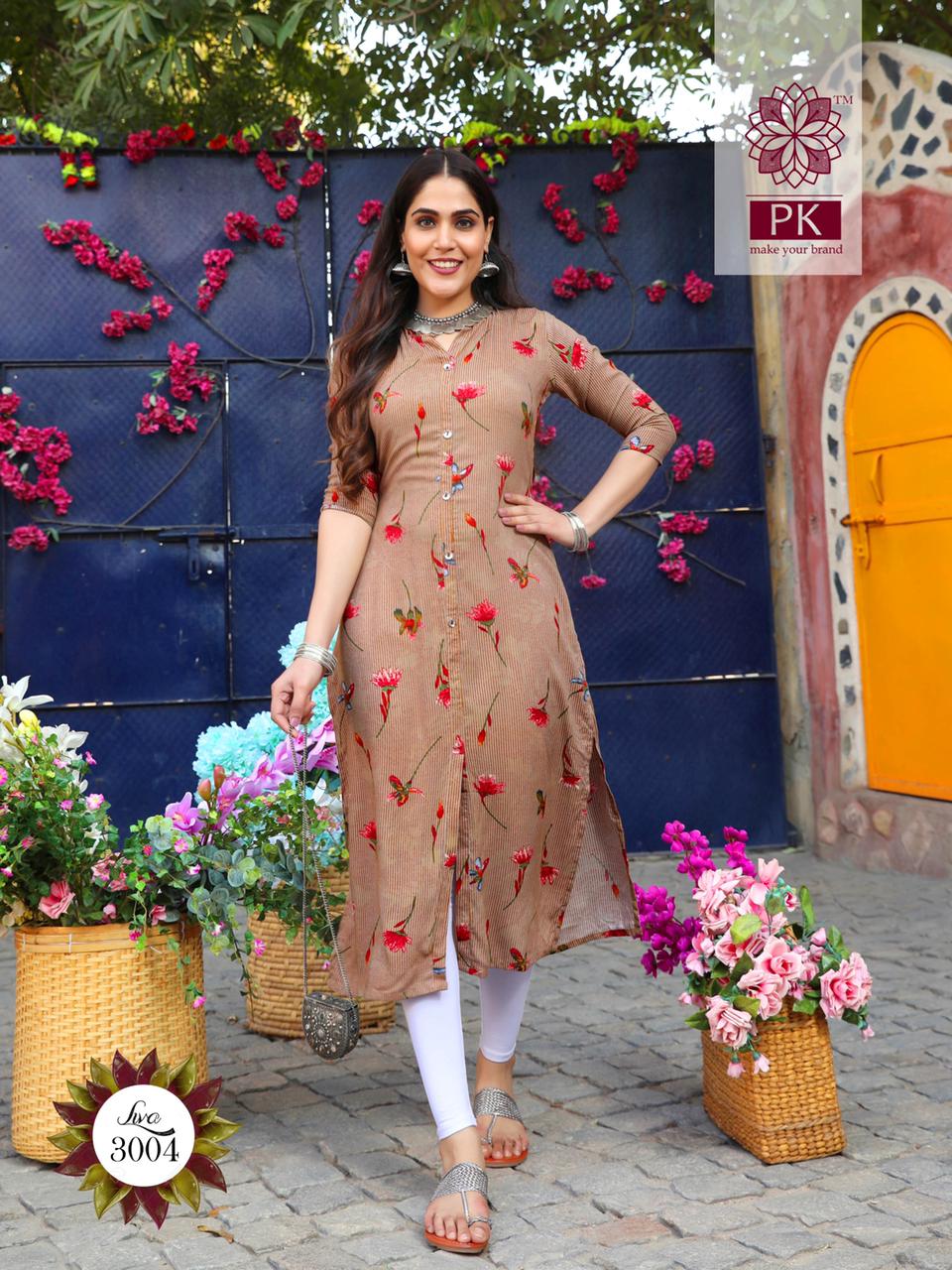 Pk Presents Liva  Vol 3 Casual Wear Printed Kurti Collection