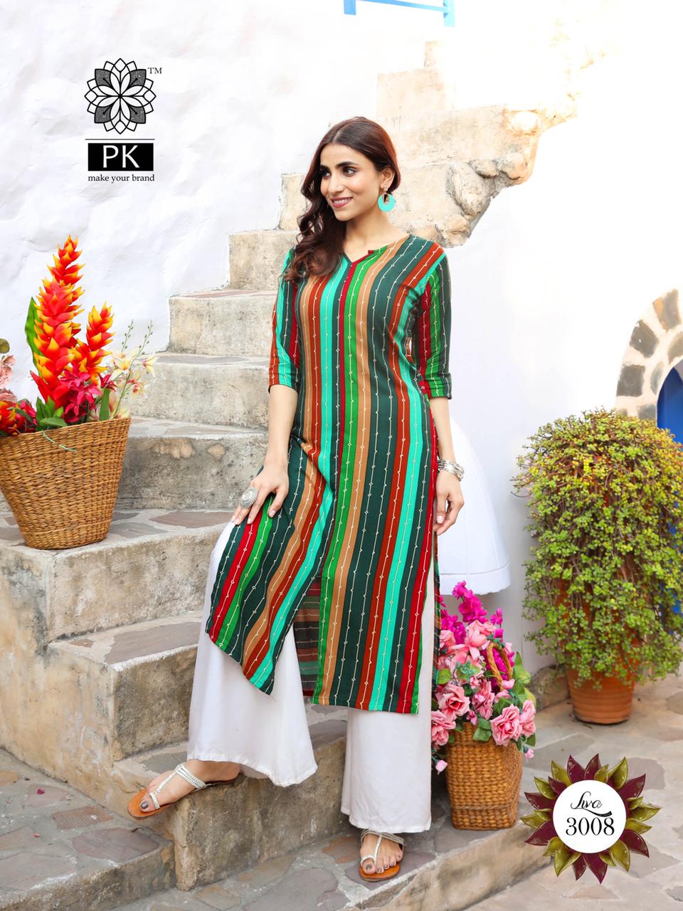 Pk Presents Liva  Vol 3 Casual Wear Printed Kurti Collection
