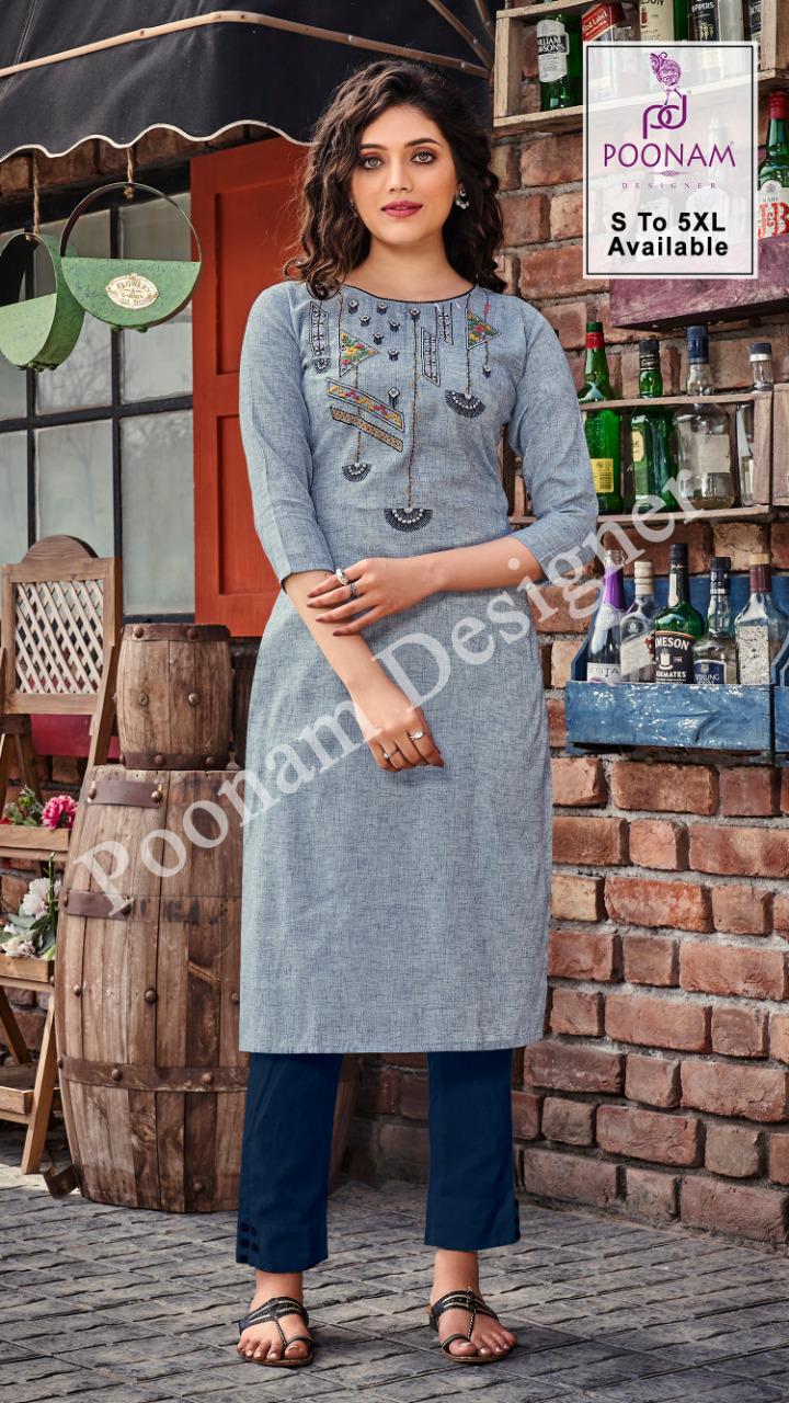 Poonam By Riva  Vol  5  Wholesale Kurtis Manufactured